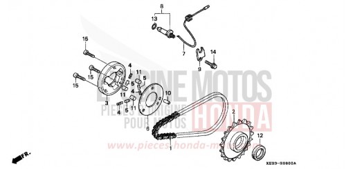 EMBRAYAGE DE DEMARRAGE CA125S de 1995